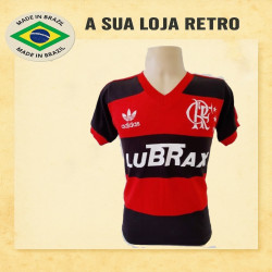 Camisa retro flamengo lubrax gola em V