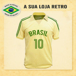 Camisa retrô Brasil de Volei Amarela - 1984