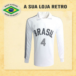 Camisa retrô Brasil branca de Volei ML - 1987