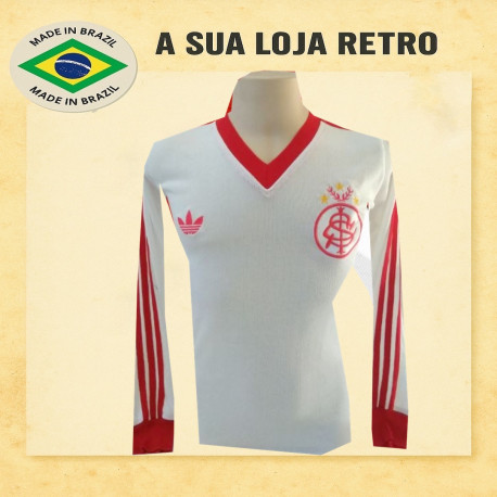 Camisa retrô Internacional branca gola V ML 1978