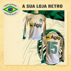 camisa retro palmeiras branca Agip