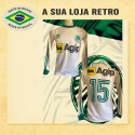 Camisa retrô Palmeiras Branca Agip ML 1987 -88.