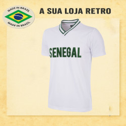 Camisa retrô Senegal Gola Polo 1980
