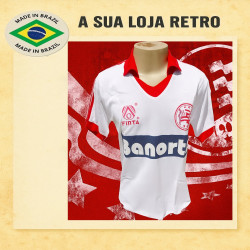 Camisa retrô Nautico Finta branca Banorte 1989