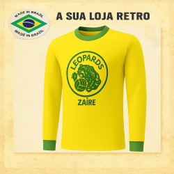 Camisa retrô do Zaire branca -1974