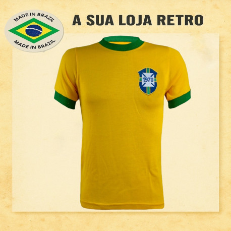 Camisa retrô Brasil Seleção 1970