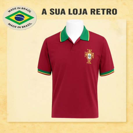 Camisa retrô Portugal grena 1990