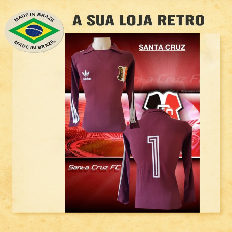 Camisa retro Santa Cruz Futebol Clube vinho banorte