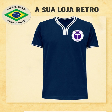 Camisa retrô Pinheiro azul 1970