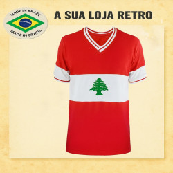 Camisa retrô Libano Vermelha. 1966
