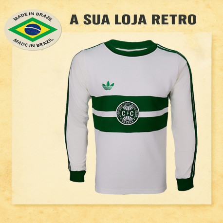 Camisa retro Coritiba logo manga longa