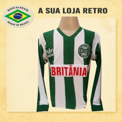 Camisa retro Coritiba 1987 britania manga longa