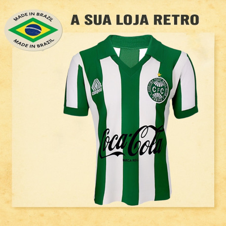 Camisa retrô Coritiba listrada Campeão. 1989