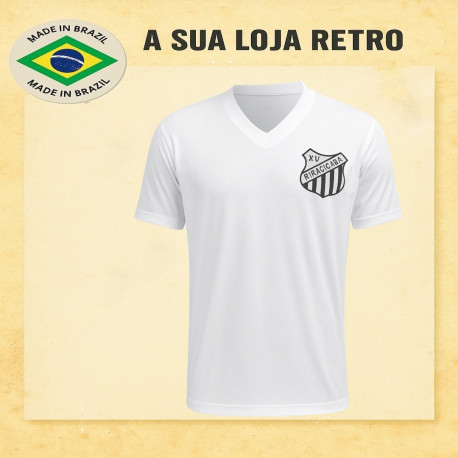 Camisa retrô branca XV de Piracicaba tradicional