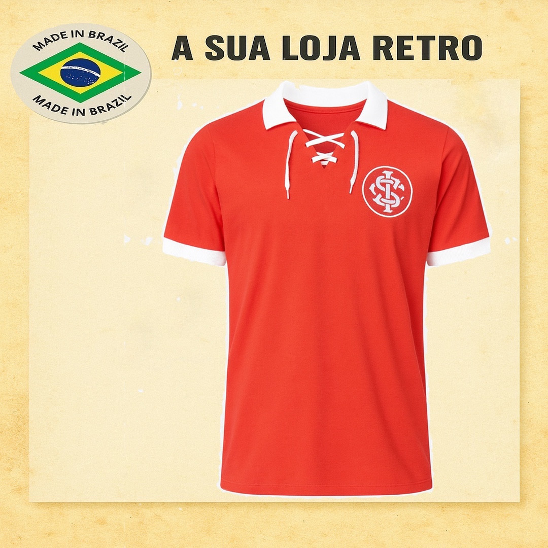 Camisa retrô Internacional cordinha