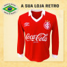 Camisa retro Internacional vermelha manga longa coca cola