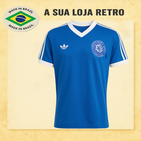 Camisa retrô Esporte Clube São Bento logo azul