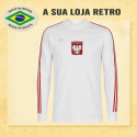 Camisa retrô Polonia ML Branca -1974
