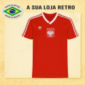 Camisa retrô da Polonia Vermelha -1986