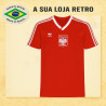Camisa retrô da Polonia vermelha -1986