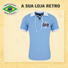 Camisa retrô Grêmio celeste cordinha.