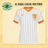 Camisa retrô Holanda Branca Listrada 1980