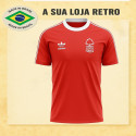 Camisa retrô Nottingham forest Gola Careca Vermelha 1979 - ENG
