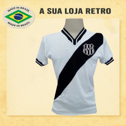 Camisa retrô Ponte Preta branca 1977