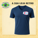 Camisa retrô Cuba Azul 1970