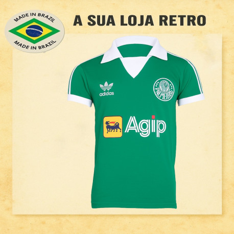 Camisa retrô Palmeiras Gola Polo Agip