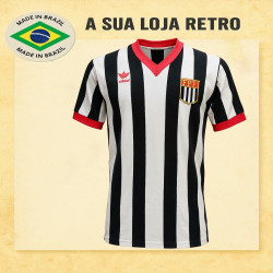 Camisa retrô Seleção paulista listrada logo