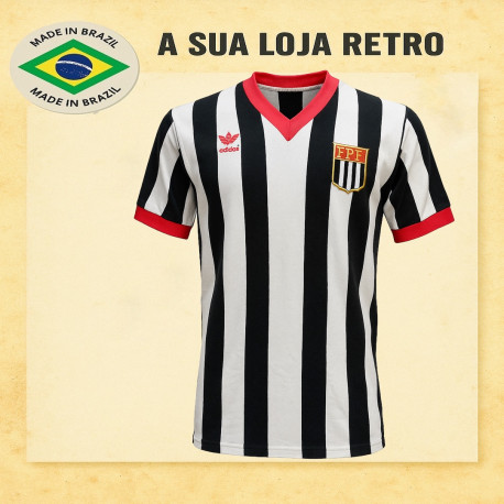 Camisa retrô Seleção paulista listrada logo