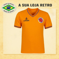 Camisa retrô Colombia Laranja - 1980