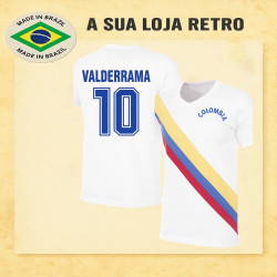 Camisa retrô Colombia Valderrama
