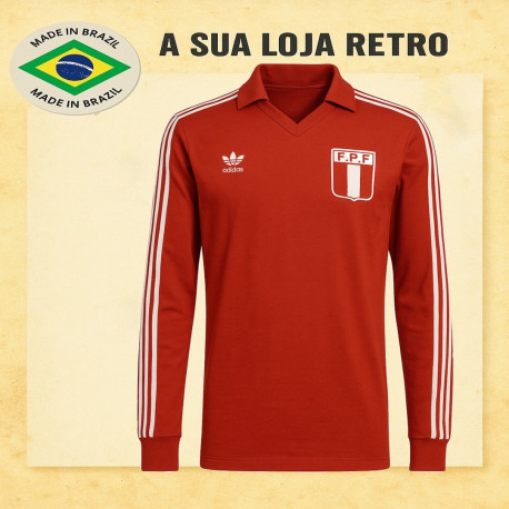 Camisa retrô Peru vermelha ML- 1978
