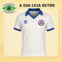 Camisa retrô do Chile Branca - 1982