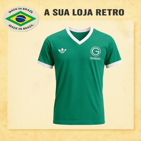 Camisa retrô Guaran gola V década de 80