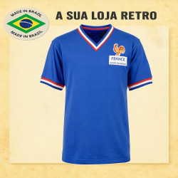 Camisa retrô França azul-1966