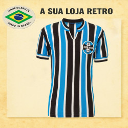 Camisa retrô Grêmio Gola Chinesa