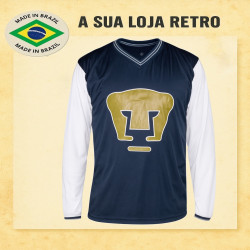 Camisa retrô Los Pumas Azul e Branca ML- MEX