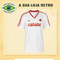 Camisa retrô Canada Branca 1986