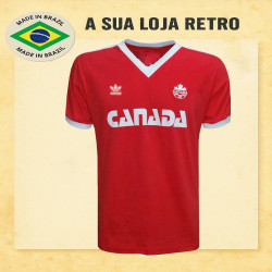 Camisa retrô Canada vermelha 1986