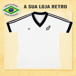 Camisa retrô Nova Zelandia Branca 1982