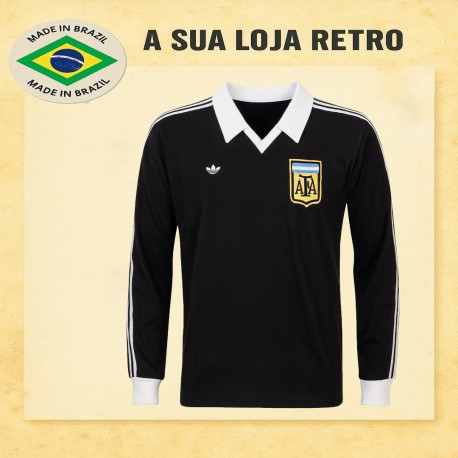 Camisa retrô Argentina goleiro preta Fillol 1978