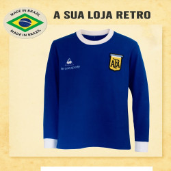 Camisa retrô Argentina azul le Coq ML - 1980