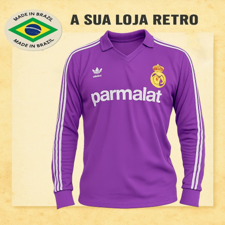 - Camisa retrô ML Real Madrid Roxa