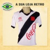 Camisa retrô Vasco da gama 1989 finta branca