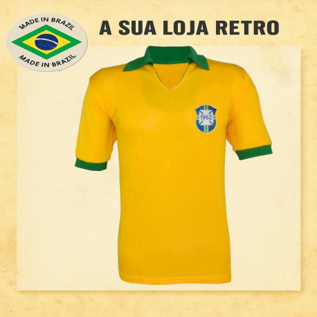 camisa retro seleção brasileira 1962