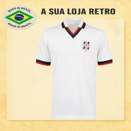 Camisa Retrô Cagliari branca 1970 -ITA