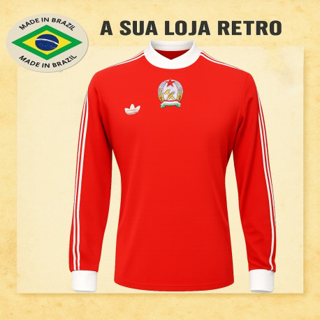 Camisa retrô Seleção da Hungria vermelha ML -1980